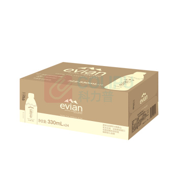 依云 evian 天然矿泉水 330ml/瓶 24瓶/箱 (行货 新老包装随机)