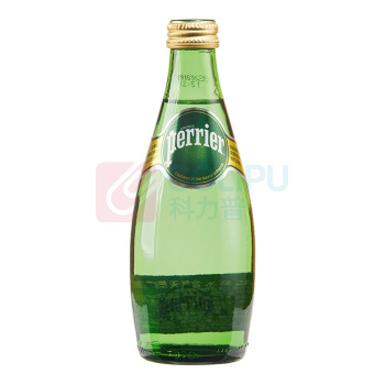 巴黎水 Perrier 天然有气矿泉水气泡水 330ml/瓶 24瓶/箱 (原味)