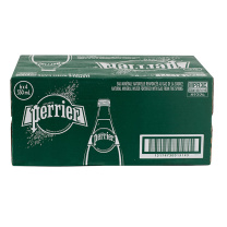 巴黎水 Perrier 天然有气矿泉水气泡水 330ml/瓶 24瓶/箱 (原味)