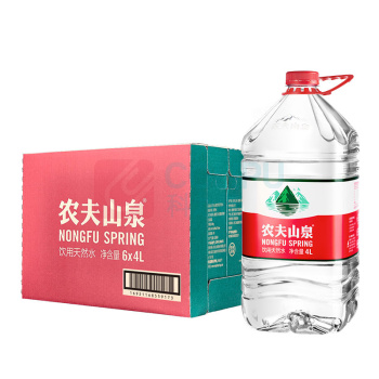 农夫山泉 天然水 4L/桶 6桶/箱
