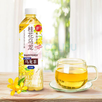三得利 SUNTORY 无糖桂花乌龙茶 500ml 15瓶/箱 0糖0脂0能量茶饮料