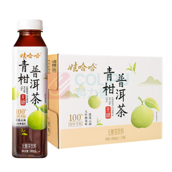 娃哈哈 Wahaha 青柑普洱茶无糖茶饮料 500ml*15瓶/箱
