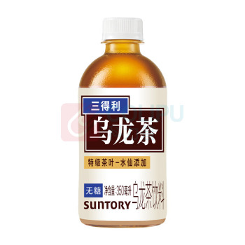 三得利 SUNTORY 无糖乌龙茶饮料 350ml*24瓶 整箱装