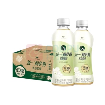 统一 阿萨姆 低糖茉莉奶绿 300ml/瓶 24瓶/箱