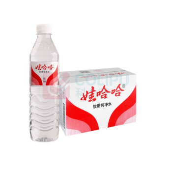 娃哈哈 Wahaha 纯净水 596ml*24瓶/箱 纸箱塑膜随机发货
