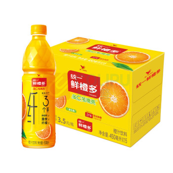 统一 鲜橙多 250ml*24盒/箱 整箱装 橙汁饮料