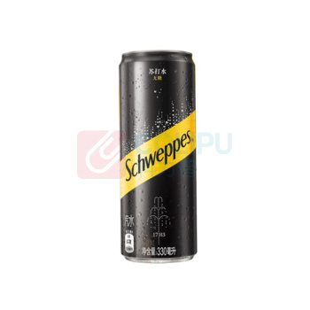 可口可乐 Coca'Cola 怡泉无糖零卡苏打水 330ml/罐 24罐/箱