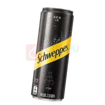 可口可乐 Coca'Cola 怡泉无糖零卡苏打水 330ml/罐 24罐/箱