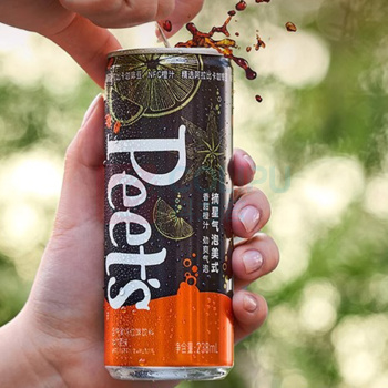 皮爷 Peet's Coffee 摘星气泡美式果汁含气果味咖啡饮料 RTD-ZX 12罐*238ml
