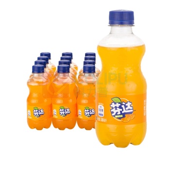 可口可乐 Coca'Cola 芬达 碳酸饮料 300ml/瓶 24瓶/箱 (橙味)