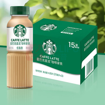 星巴克 星选咖啡拿铁 270ml*15瓶