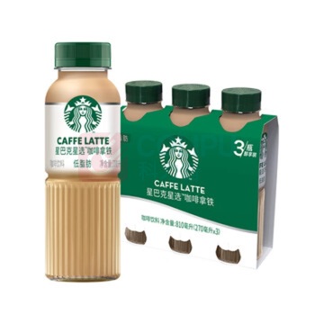 星巴克 (Starbucks)星选 咖啡拿铁 270ml*3瓶