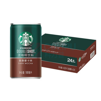 星巴克 星倍醇 罐装咖啡饮料 180ml*24罐 黑醇摩卡味 