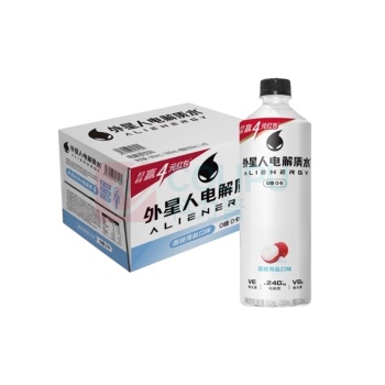 外星人 Alienware 电解质水0糖0卡饮料 荔枝海盐口味 500mL/瓶 15瓶/箱 500ml/600ml随机发货