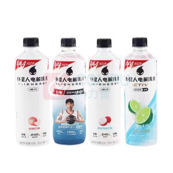 外星人 Alienware 电解质水含维生素无糖饮料 500mL*8瓶 4种口味装