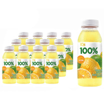 汇源 100%阳光柠檬汁卡曼橘柠檬味果汁饮料 300ml*8瓶装