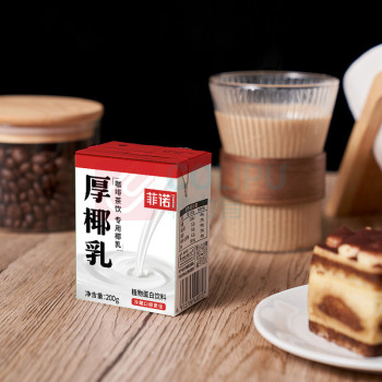 菲诺 椰汁乳植物蛋白饮料椰浆 mini厚椰乳 200g*24盒