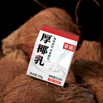 菲诺 椰汁乳植物蛋白饮料椰浆 mini厚椰乳 200g*24盒