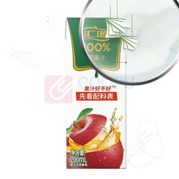 汇源 果汁礼盒 100%果汁苹果汁 200ml 12盒/箱