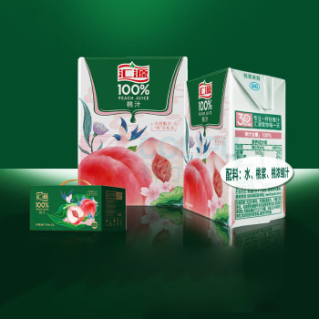 汇源 100%桃汁 200ml/盒 12盒/箱