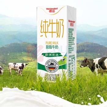 德亚 WEIDENDORF 脱脂牛奶 欧洲优选 200ml*12 (礼盒)