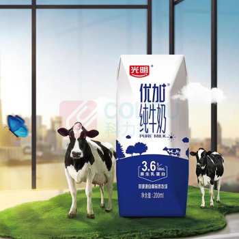 光明 优加纯牛奶(3.6g乳蛋白) 200ml*12 2400ml
