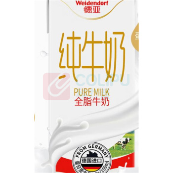 德亚 WEIDENDORF 优选全脂纯牛奶盒高端礼盒 黄金奶源带系列 200ml*12
