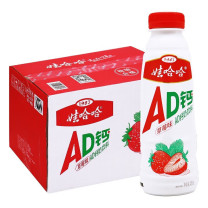 娃哈哈 Wahaha AD钙奶 450g*15瓶 草莓味 整箱装