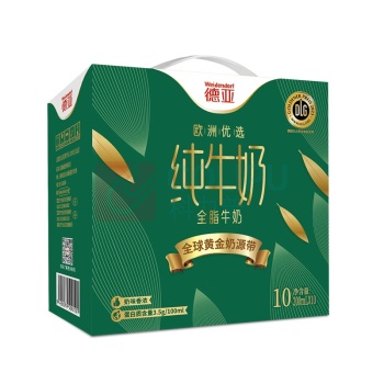 德亚 WEIDENDORF 欧洲优选(黄金奶源带)全脂纯牛奶 200ml*10礼盒
