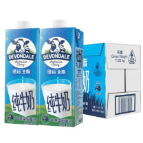 德运 全脂牛奶 1L*10瓶/箱 新老包装随机发货