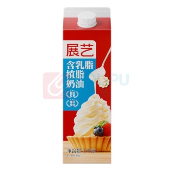 展艺 植脂奶油 1kg/盒 家用烘焙动植物混合乳脂奶油