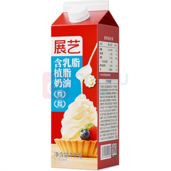 展艺 植脂奶油 1kg/盒 家用烘焙动植物混合乳脂奶油