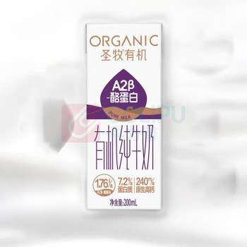 圣牧 A2酪蛋白有机纯牛奶 200ml*10盒