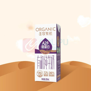 圣牧 A2酪蛋白有机纯牛奶 200ml*10盒