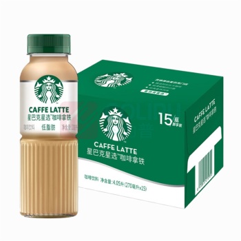 星巴克 星选 咖啡拿铁饮料 即饮 270ml*15瓶