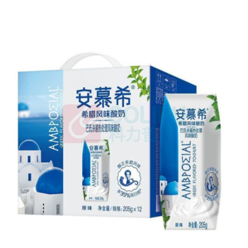 安慕希 酸奶 希腊风味 12*205ml