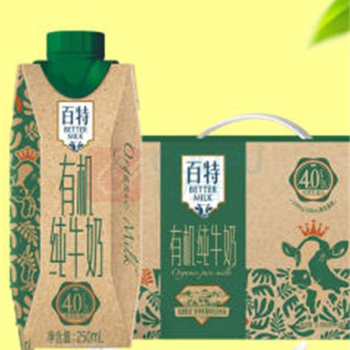 天友 百特有机纯牛奶 250mI*12盒