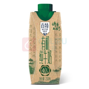 天友 百特有机纯牛奶 250mI*12盒