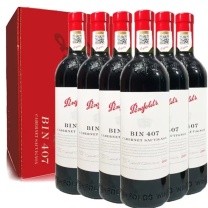 奔富 赤霞珠设拉子干红葡萄酒 BIN407 750mL/瓶 6瓶/箱