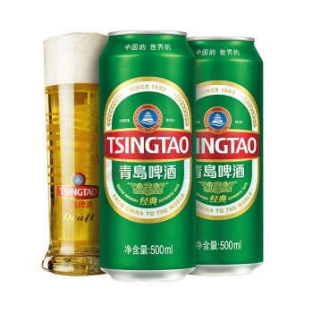青岛啤酒 TSINGTAO 经典啤酒 10°P 500ml/罐 18罐/箱