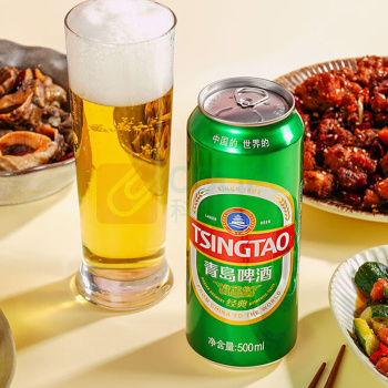青岛啤酒 TSINGTAO 经典啤酒 10°P 500ml/罐 18罐/箱