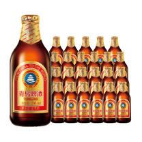 青岛啤酒 TSINGTAO 金质小棕金啤酒 11°P 296ml/瓶 24瓶/箱
