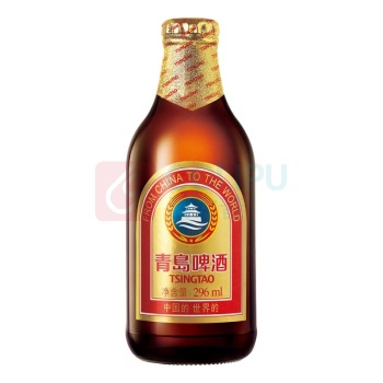 青岛啤酒 TSINGTAO 金质小棕金啤酒 11°P 296ml/瓶 24瓶/箱