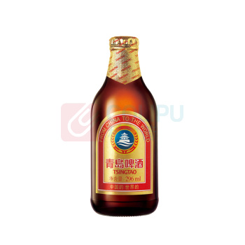 青岛啤酒 TSINGTAO 金质小棕金啤酒 11°P 296ml/瓶 24瓶/箱