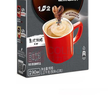 雀巢 Nestle 1+2速溶特浓咖啡 意式浓醇 13g/条 90条/盒