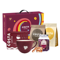 COSTA 心意臻选咖啡礼盒 J-G001A 太妃糖 98g*1 浓郁黑巧拼配挂耳咖啡8g*5 黄油曲奇85g*1 黑松露火腿苏打饼干135g*1 火焰杯*1
