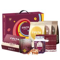 COSTA 心意臻选咖啡礼盒 J-G002A 焦糖饼干 350g*1 太妃糖 98g*1 浓郁黑巧拼配挂耳咖啡8g*5 黄油曲奇85g*1 巧逗曲奇85g*1 黑松露火腿苏打饼干135g*1 火焰杯*1