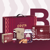 COSTA “咖咖有礼”挂耳咖啡礼盒装 B款 浓郁黑巧挂耳咖啡48g、浓郁黑巧*拼配冻干12g、海盐太妃糖98g COSTA浓郁黑巧拼配咖啡液175mL