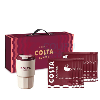 COSTA “咖咖有礼”挂耳咖啡礼盒装 C款 浓郁黑巧挂耳咖啡96g、COSTA随行咖啡杯*1