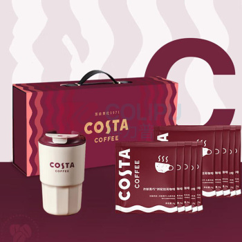 COSTA “咖咖有礼”挂耳咖啡礼盒装 C款 浓郁黑巧挂耳咖啡96g、COSTA随行咖啡杯*1